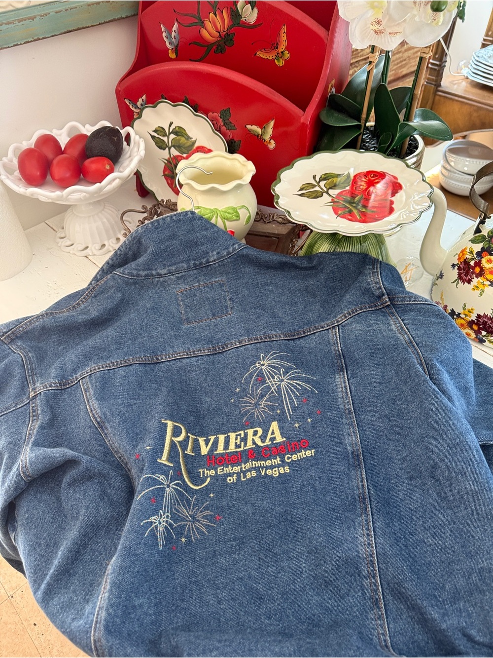 Riviera Hotel & Casino Embroidered Denim Jacket - Blue - Picture 5 of 9